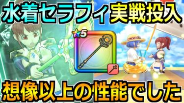 【ドラクエウォーク】サマーメモリーの評価と実戦投入！水着セラフィ装備ガチャは引くべきなのか！