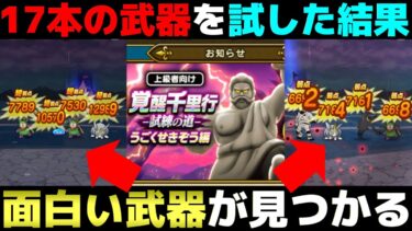 【ドラクエウォーク】うごくせきぞう覚醒千里行で17本の武器を試し撃ちしてきた。