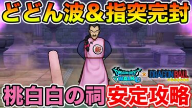 【ドラクエウォーク】桃白白のほこら安定攻略!! どどん波と指突はコレで対策できます!!【DQW】