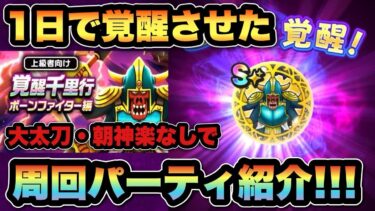 【ドラクエウォーク】あの武器でアルミラージより先に動かす！？覚醒千里行のボーンファイターの心を1日で覚醒させたパーティ紹介