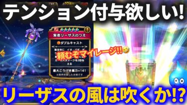 【ドラクエウォーク】ガチャの風が吹いた！？唯一無二になるかもしれないテンション付与武器を求めて配布＆マイレージガチャ！！【リーザスのつえ】【八竜神の剣】